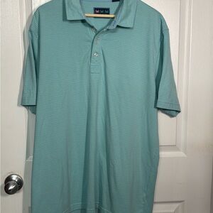 Charleston Threads Men's Green‎ Striped Polo Shirt